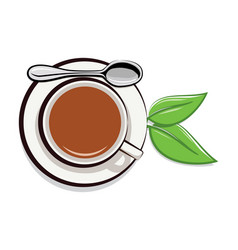 Detailed Icon Mint tea Royalty Free Vector Image