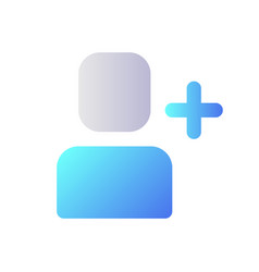 Add button pixel perfect flat gradient color ui Vector Image