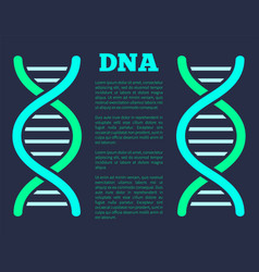 Dna silhouettes set poster Royalty Free Vector Image