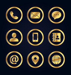 Contact icons business card symbols Royalty Free Vector