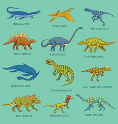 Prehistoric set for coloring book Royalty Free Vector Image