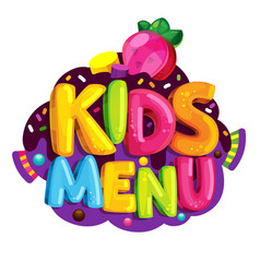 Kids menu Royalty Free Vector Image - VectorStock