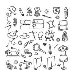 Sewing Isolated Icons Set Royalty Free Vector Image Sewing Isolated Icons Set Royalty Free Vector Image