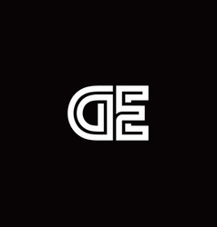 De monogram logo with square rotate style outline Vector Image