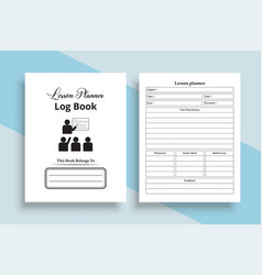 Kdp interior lesson planner journal template Vector Image
