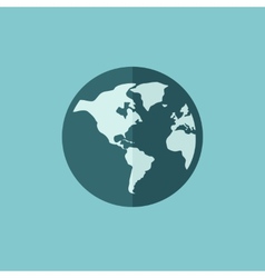 Globe flat icon Royalty Free Vector Image - VectorStock