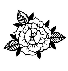 Tattoo rose flowertattoo mystic symbol isolated Vector Image