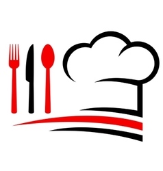 Red restaurant icons Royalty Free Vector Image