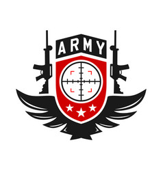 Military weapon guns symbols Royalty Free Vector Image