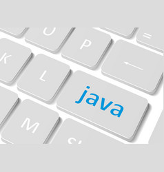 Software concept button java on computer keyboard Vector Image