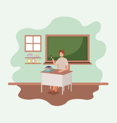 Cartoon empty school college classroom Royalty Free Vector