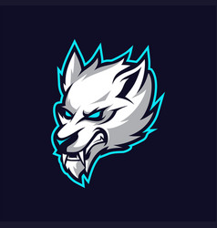 Wolves mascot esport logo Royalty Free Vector Image