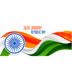 Indian republic day celebrations with 26th Vector Image