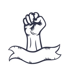 Rise up raised fist protest design Royalty Free Vector Image