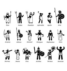 Ancient norse mythology gods and goddesses Vector Image