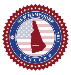 State map of new hampshire by counties Royalty Free Vector