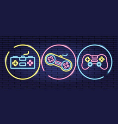 Video game neon Royalty Free Vector Image - VectorStock