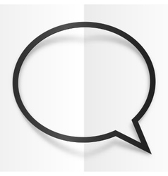 Black paper with shadow speech bubble frame Vector Image