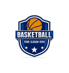 Basketball logo template Royalty Free Vector Image