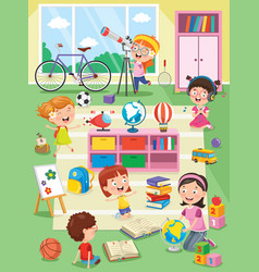 Preschool classroom Royalty Free Vector Image - VectorStock