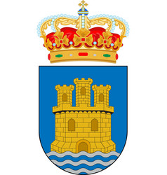 Flag of palma de mallorca of balearic islands Vector Image