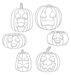 Pumpkins Angry 3 Royalty Free Vector Image - VectorStock