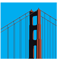 Golden gate bridge Royalty Free Vector Image - VectorStock