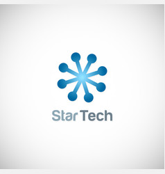 Circular abstract people connection logo Vector Image