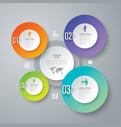 Infographics design with 4 step Royalty Free Vector Image