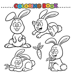 Coloring book easter rabbit theme 6 Royalty Free Vector