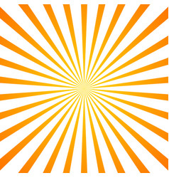 Sun rays orange background sunrise and sunset Vector Image