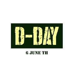 D-day logo template design Royalty Free Vector Image