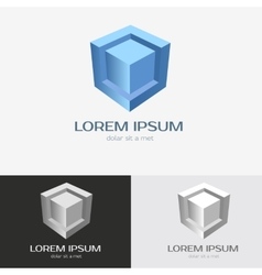 3d cube plus design Royalty Free Vector Image - VectorStock