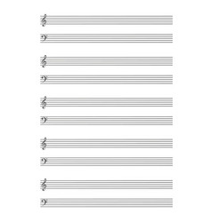 Music notes and line paper template Royalty Free Vector