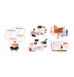 Digital specialist or computer web programmer Vector Image