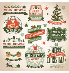 Set of christmas graphic elements Royalty Free Vector Image