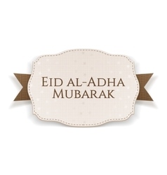 Eid al-adha mubarak paper banner vector
