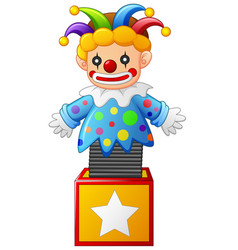 Funny clown on a white background Royalty Free Vector Image