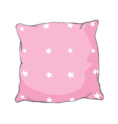 Cartoon decorative pillows hand drawn set Vector Image