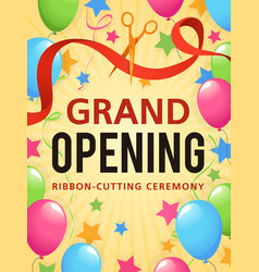 Grand opening banner celebration open royalty free vector