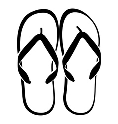Beach sandals Royalty Free Vector Image - VectorStock