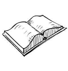 Open book sketch icon Royalty Free Vector Image