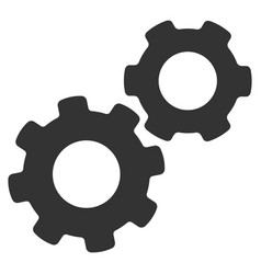 System gears flat icon Royalty Free Vector Image