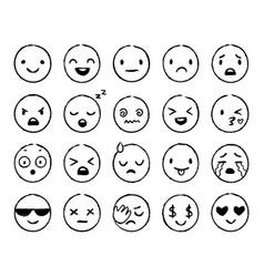 Emoticon doodles Royalty Free Vector Image - VectorStock