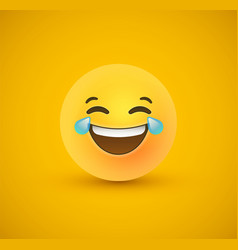 Funny laugh yellow 3d smiley face phone background