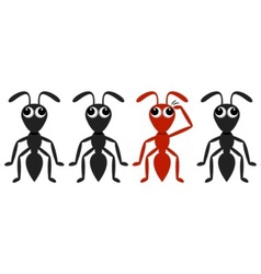 Cute ant cartoon waving Royalty Free Vector Image