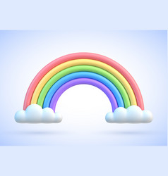 Colorful rainbow arch 3d Royalty Free Vector Image