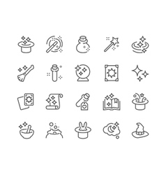 Magic and sorcery icons Royalty Free Vector Image