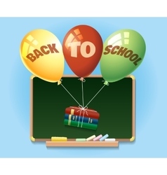 Black board back to school background flat style Vector Image