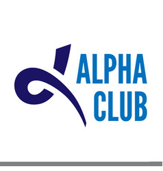Alfa symbol arrow logo royalty free vector image
